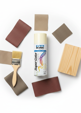 Tekbond spray blanco brillante 400ml – kit DIY completo – aerosol alta cobertura – pintura para madera, metal y plástico


