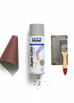 Tekbond primer gris spray 400ml – kit preparación de superficies – imprimante aerosol – base para pintura en metal y madera


