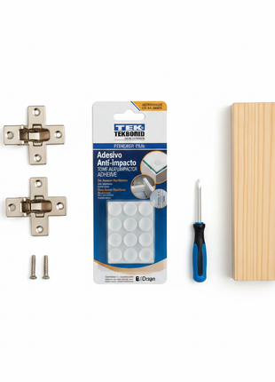 Tekbond anti impacto 12mm – kit protección de muebles – bumpers autoadhesivos – para puertas, cajones y gabinetes del hogar

