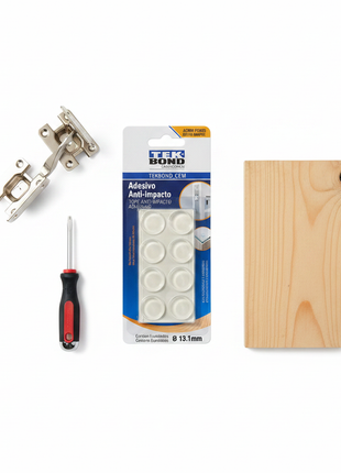 Tekbond anti impacto 19.1mm – kit protección de muebles – bumpers autoadhesivos grandes – para puertas, cajones y gabinetes

