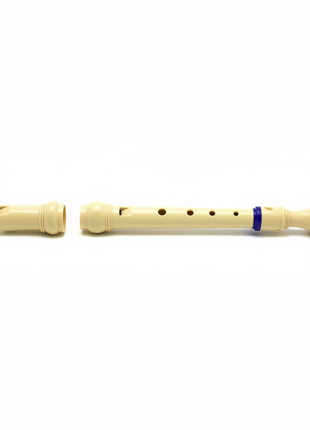 Flauta dulce soprano color marfil – plástico ABS – 3 piezas desmontables – instrumento escolar