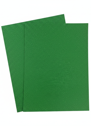 Lámina foamy verde con glitter – EVA foam A4 – brillo decorativo – manualidades y decoración escolar
