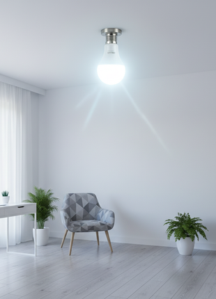 Foco LED Opalux luz blanca en uso