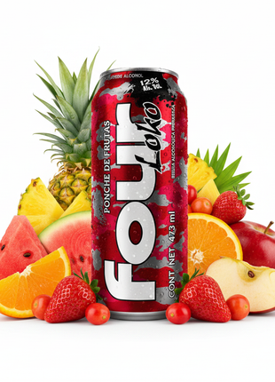 Four Loko Ponche de Frutas - Con ingredientes