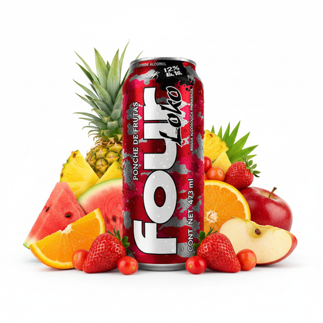 Four Loko Ponche de Frutas - Con ingredientes