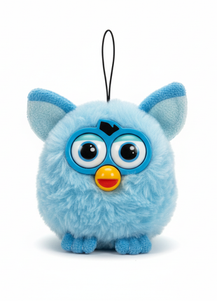 Furby celeste fondo blanco