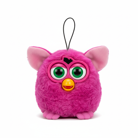 Furby rosa fucsia fondo blanco