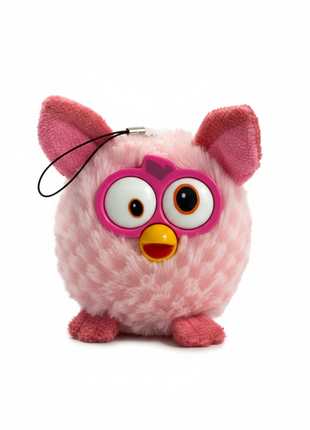 Furby rosa pastel fondo blanco