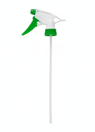 Gatillo rociador verde y blanco fondo blanco