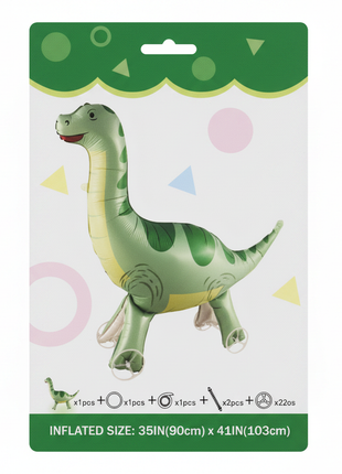 Globo Brachiosaurus empaque fondo blanco
