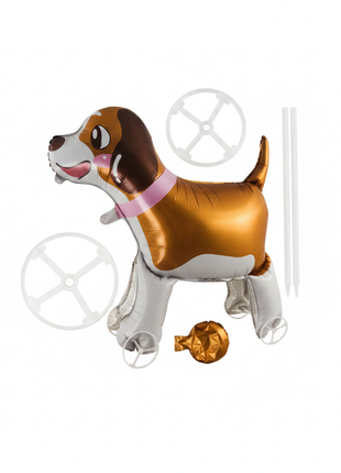Globo Perro flat lay componentes