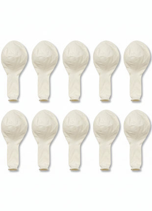 PACK 10 UNDS GLOBOS BLANCOS
