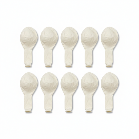 PACK 10 UNDS GLOBOS BLANCOS
