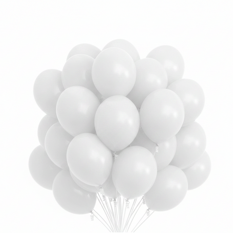 PACK 100 UNDS DE GLOBOS BLANCOS