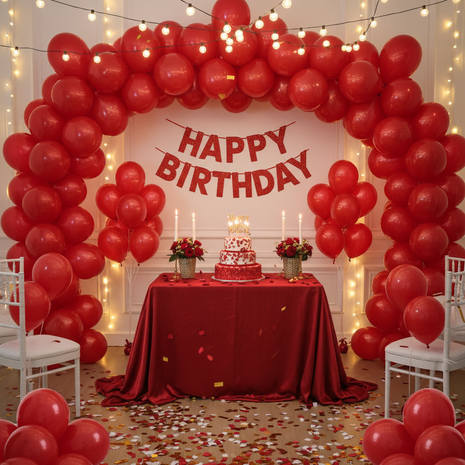 PACK 100 UNDS DE GLOBOS ROJOS