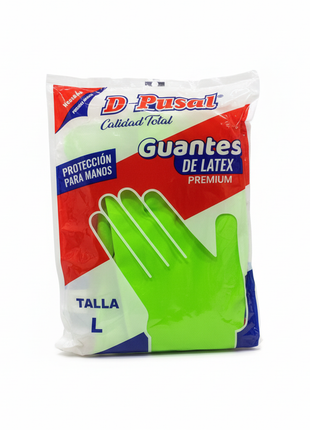 Guantes de Latex Premium Talla L fondo blanco
