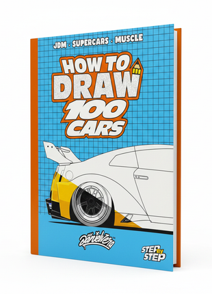 How to Draw 100 Cars – JDM Supercars Muscle – libro para dibujar autos paso a paso – Hey Panamera