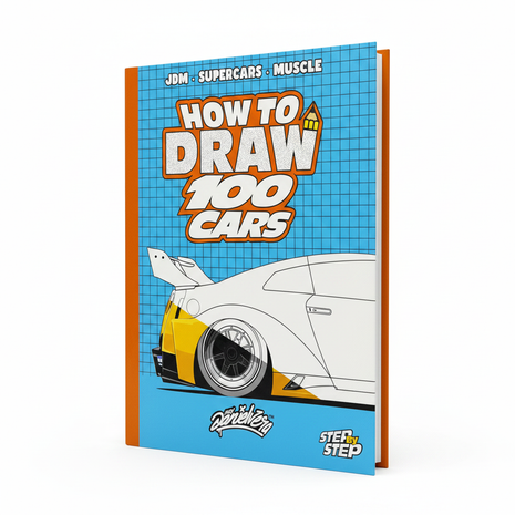 How to Draw 100 Cars – JDM Supercars Muscle – libro para dibujar autos paso a paso – Hey Panamera