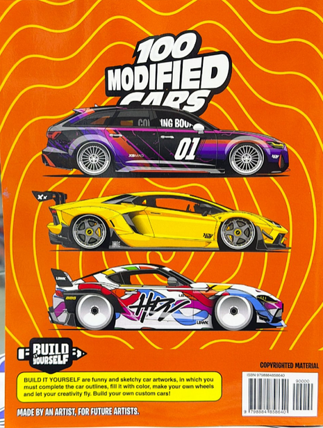 100 Modified Cars Coloring Book Vol.02 – colorear autos modificados – Build Yourself – Hey Panamera