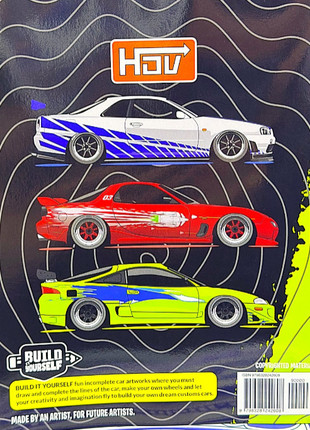 Legendary Movie Cars Coloring Book Vol.03 – colorear autos de película – Build Yourself – Hey Panamera