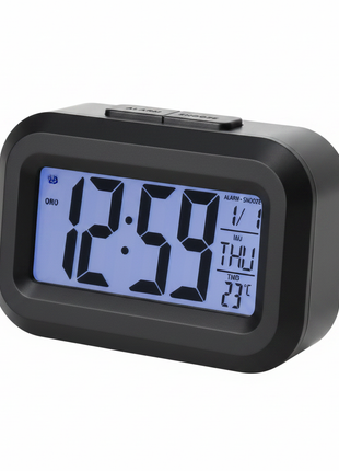 Reloj despertador digital Bossney BS-K2561 con alarma y snooze, pantalla LCD grande — OcShop Perú