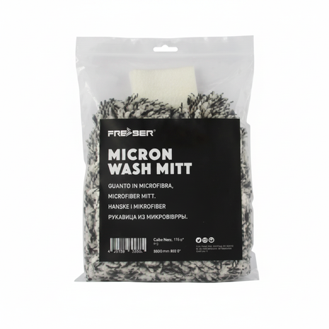 Guante de lavado FRABER MICRON WASH MITT pelo largo – limpieza profunda de carrocería y llantas sin rayaduras

