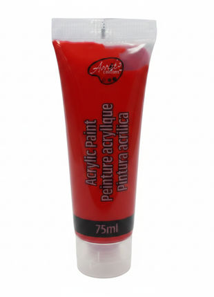 Pintura acrílica rojo 75ml tapa blanca – pigmento vibrante para arte pintura y manualidades

