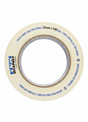 Cinta masking tape TEKBOND Saint-Gobain 24mm x 50m – fita crepe uso general para pintura y enmascarado de precisión

