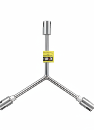 Llave de tubo tipo Y cromada tres bocas – herramienta multifunción para tuercas y pernos en mecánica y automotriz

