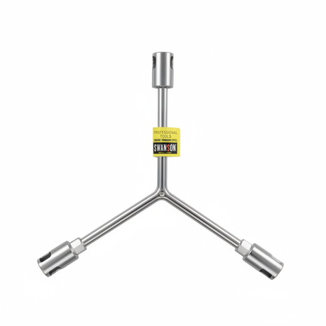 Llave de tubo tipo Y cromada tres bocas – herramienta multifunción para tuercas y pernos en mecánica y automotriz

