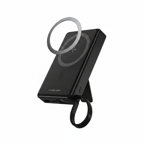 Power bank magnético Küzler 10000mAh 22.5W con carga inalámbrica y aro magnético incluido — OcShop Perú