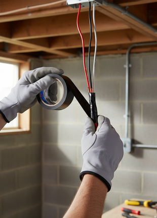Cinta aislante 3M Temflex 155 en uso – aislamiento de cables y empalmes eléctricos – resistente a humedad y temperatura

