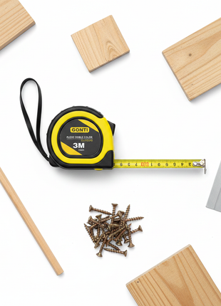 Flexómetro GONTI 3M doble color con cinta extendida – herramienta de medición para construcción y bricolaje

