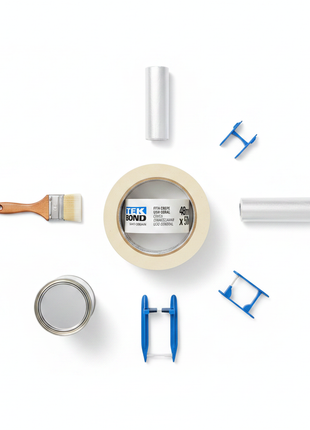 Cinta masking tape TEKBOND Saint-Gobain 48mm x 50m – fita crepe ancha para enmascarado profesional de paredes

