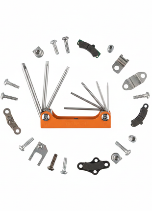 Set 8 llaves Torx navaja TRUPER desplegadas – T9 T10 T15 T20 T25 T27 T30 T40 acero cromo vanadio

