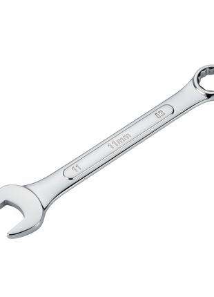 Llave combinada 11mm boca abierta y corona 12 puntos – acero cromo vanadio para máximo torque y durabilidad

