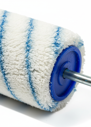 Rodillo de pintura textura de felpa y mango azul – fibras densas para máxima absorción y aplicación uniforme de pintura

