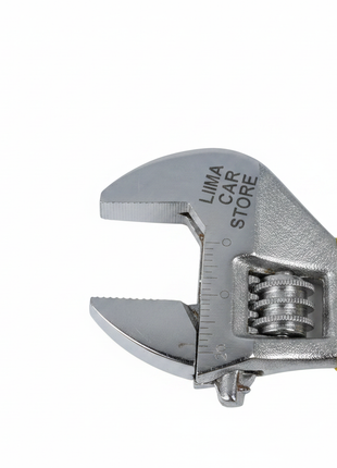 Llave francesa 6" cabezal de acero cromado ajustable – mecanismo de precisión para agarre firme en espacios reducidos

