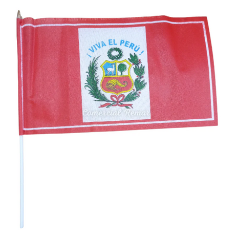 BANDERA DEL PERU (banderin 21cm x 35 cm)