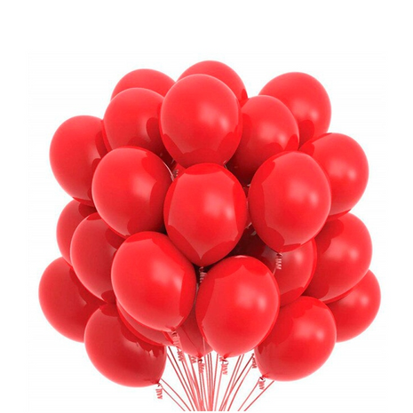 PACK 100 UNDS DE GLOBOS ROJOS