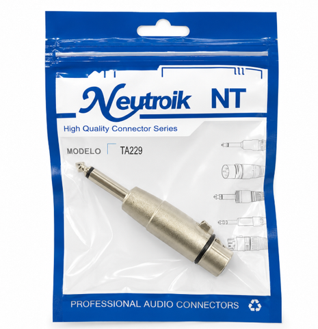 ADAPTADOR XLR A JACK PLUG 1/4