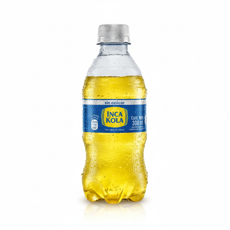 Inca Kola Sin Azúcar 300ml - botella sola fondo blanco