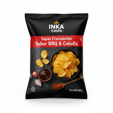 Inka Chips BBQ & Cebolla - fondo blanco