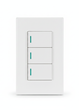 Interruptor triple Opalux Elegante sin empaque