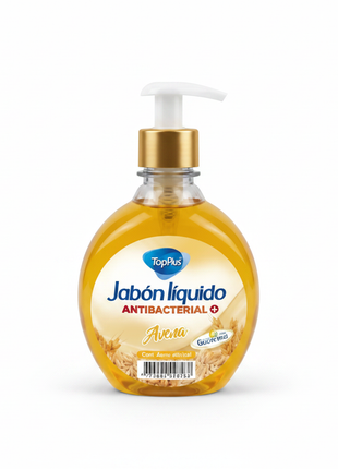 Tópico jabón líquido antibacterial avena 400ml – dispensador dorado