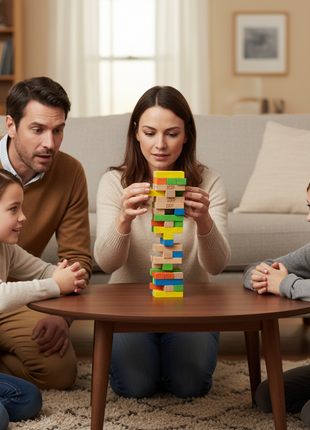 Jenga Balance Challenge expansión bloques colores juego familiar tensión y diversión