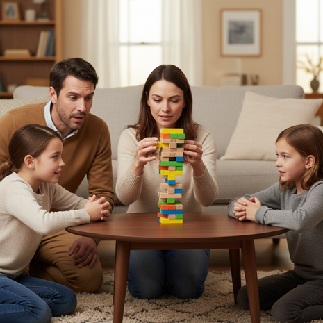 Jenga Balance Challenge expansión bloques colores juego familiar tensión y diversión