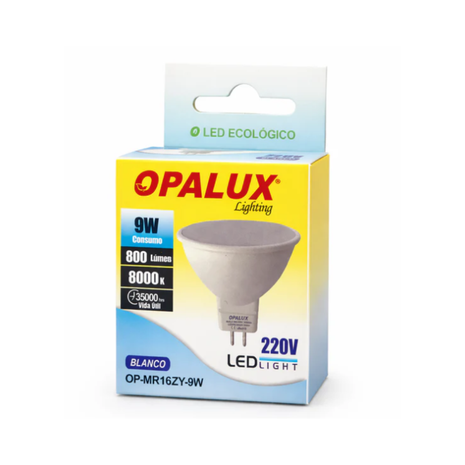 FOCO DICROICO LED 9W LUZ BLANCA GU5.3
