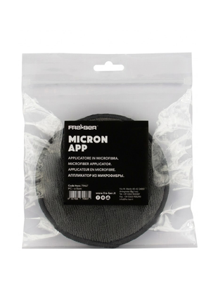 Esponja aplicadora FRABER MICRON APP microfibra gris – aplicación uniforme de ceras cerámicas y protectores para auto

