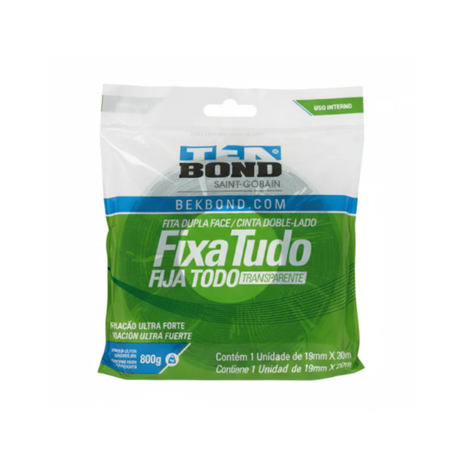 CINTA DOBLE CONTACTO TRANSPARENTE 20M TEKBOND